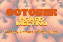 october board meeting graphic with pumpkins